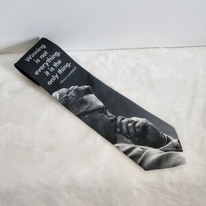 Ralph Marlin Vince Lombardi Winning Is Not Everything Football Gray Tie Necktie